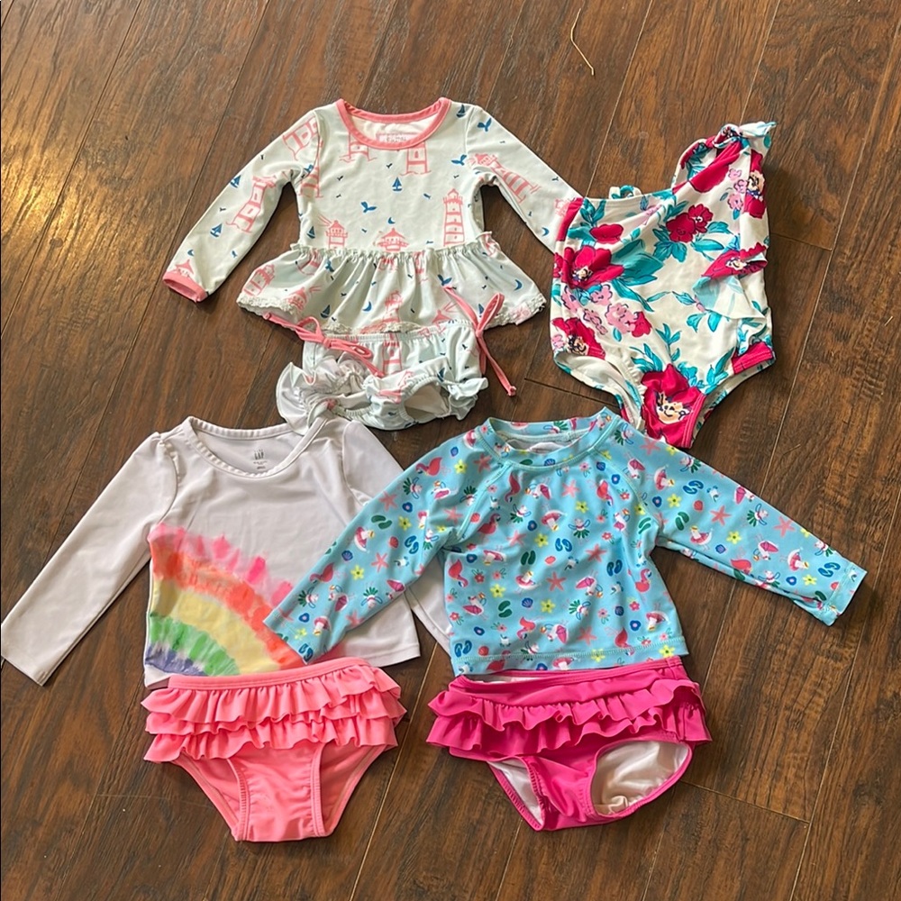 4 Gorgeous Baby girl Swimsuits! 12-18months